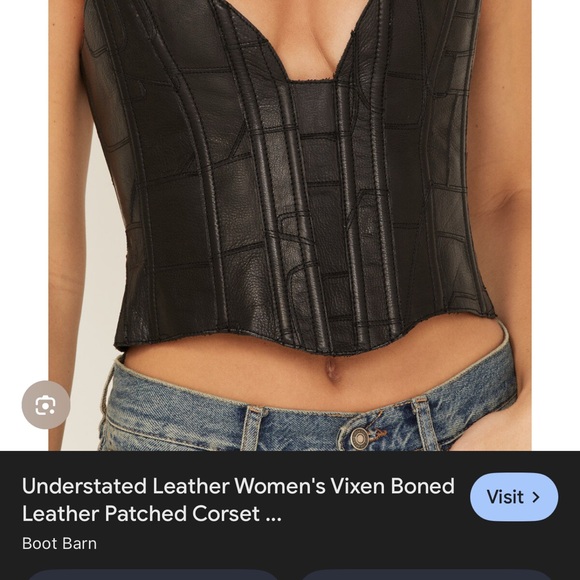 Understated Leather Vixon Patched Corset Top - Picture 4 of 6